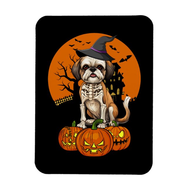 Ímã Shih Tzu Dog Halloween (Vertical)