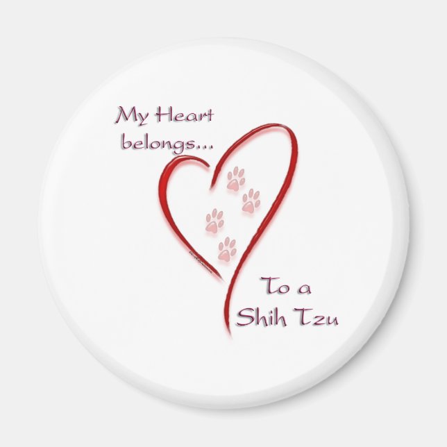 Imã Shih Tzu Heart Pertence (Frente)