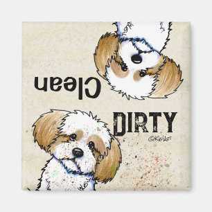 Imã Shih Tzu Limpo, íman de lavadora suja