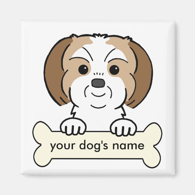 Imã Shih Tzu Personalizado (Frente)