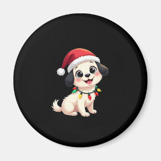 Imã Shih Tzu Santa Christmas Tree Lights Xmas Dog Love