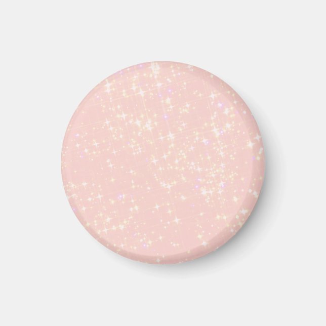 Imã Shimmer Rosa Esmagado - Adicionar Texto, Monograma (Frente)