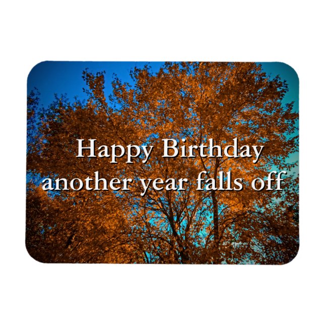 Ímã Shimmering De Árvore De Queda Em Dourado Magnet De (Horizontal)