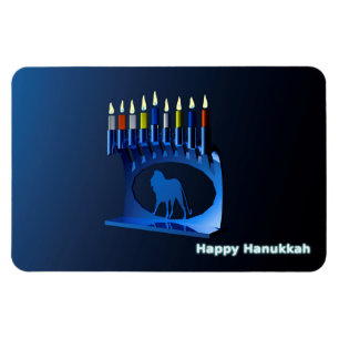 Ímã Shiny Blue Chanukkah Menorah