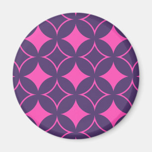 Imã Shippo cor-de-rosa e roxo