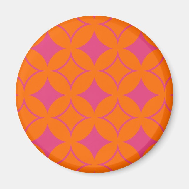 Imã Shippo rosa e laranja (Frente)