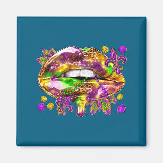 Imã Shirt Lips Mardi Gras Carnival Fat