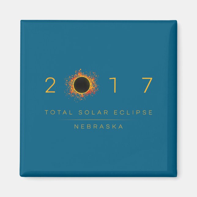 Imã Shirt Total Solar Eclipse Nebraska 2017 (Frente)