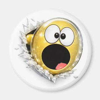 Imã Shocky 3D Emoji Round Magnet