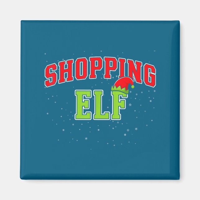 Imã Shopng Elf Christmas Family Matching Group Xmas Sh (Frente)