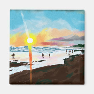 Imã Shores beijadas pelo Sol: Harmonia da Noite