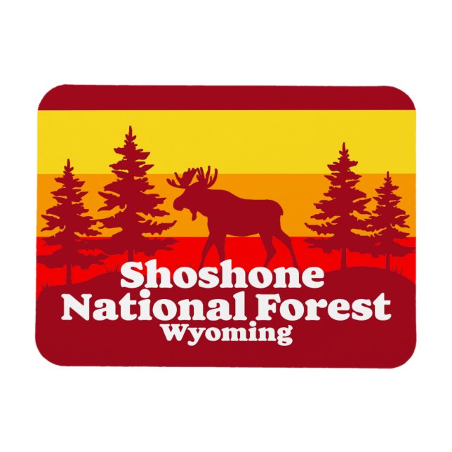 Ímã Shoshone National Forest Wyoming (Horizontal)