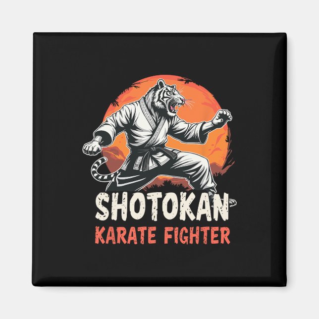 Imã Shotokan Karate Fighter Martial Arts Tiger Funny K (Frente)