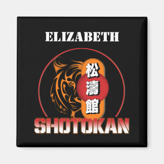 Imã Shotokan Karate Tiger e Japonês Kanji Seu Nome
