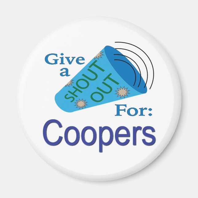 Imã Shout Out for Coopers (Frente)