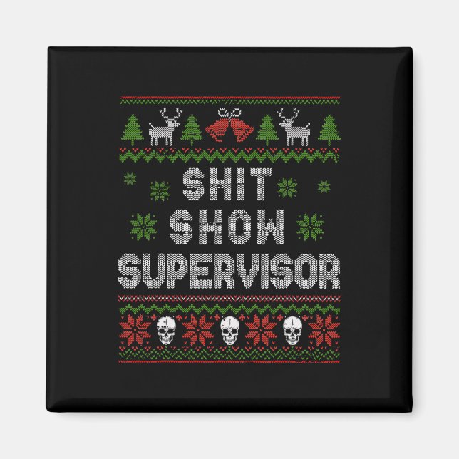 Imã -show Supervisor Natal Sweater Engraçado Ugly Xmas (Frente)