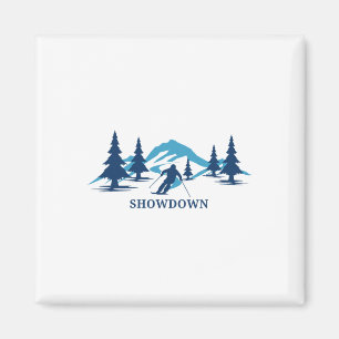 Imã Showdown Montana Estação de Esqui Esqui Esquiador