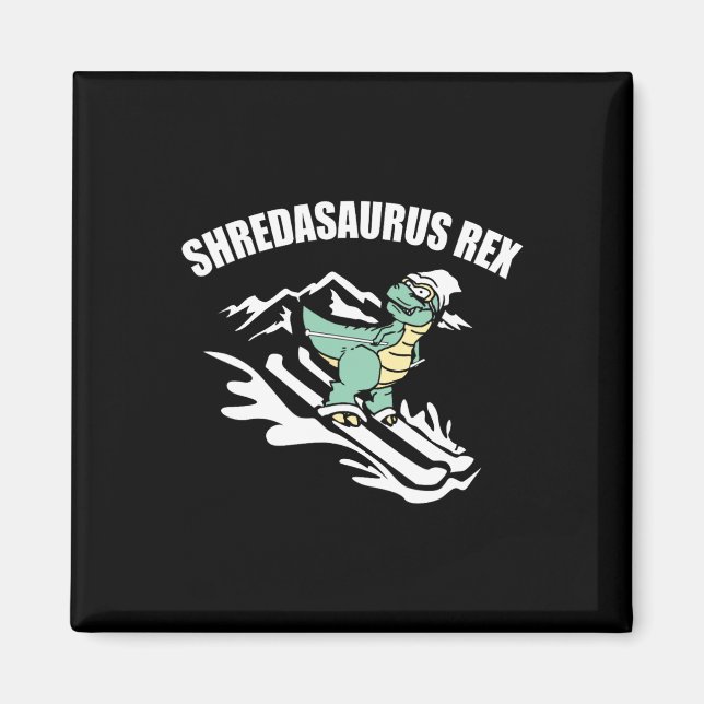 Imã Shredasaurus Rex Esqui Dinossauro Crianças Present (Frente)