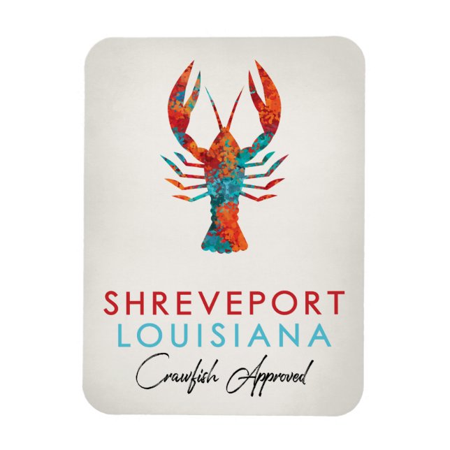 Ímã Shrevport Louisiana Crawfish Bright (Vertical)