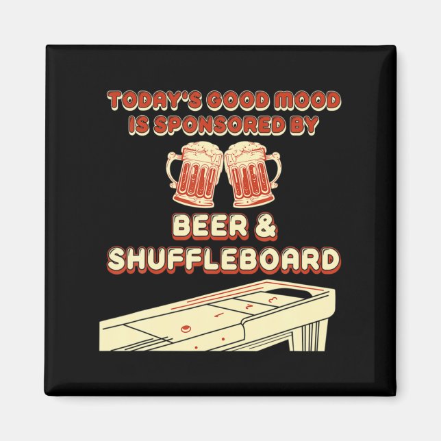 Imã Shuffleboard Player Beer  (Frente)