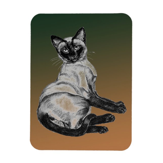 Ímã Siamese Cat (Vertical)