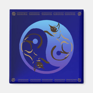 Imã Siamese Cat Yin e Yang Magnet