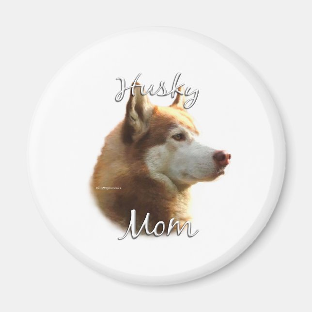 Imã Siberian Husky (vermelho) Mãe 2 (Frente)