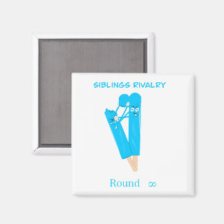 Imã Siblings Rivalry – Funny Popsicle Illustration