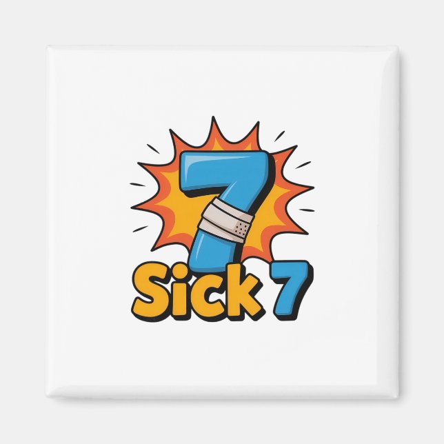 Imã Sick Seven Meme Tee Six Seven Fun Wordplay  (Frente)