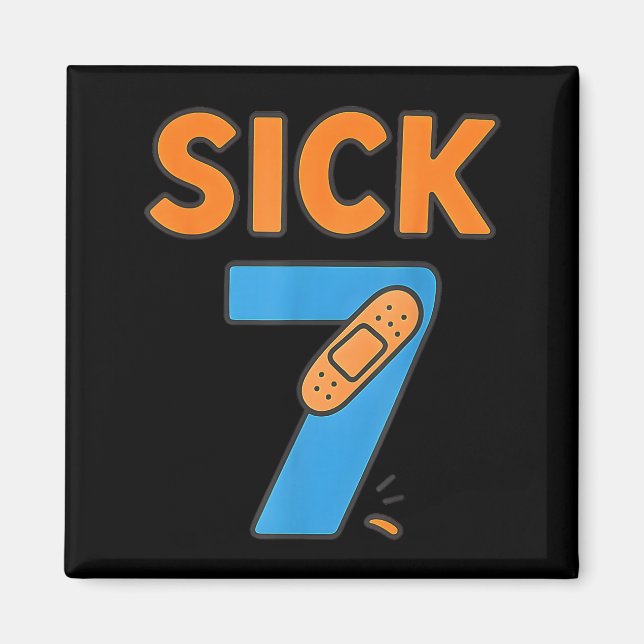 Imã Sick Seven Meme Tee Six Seven Fun Wordplay  (Frente)