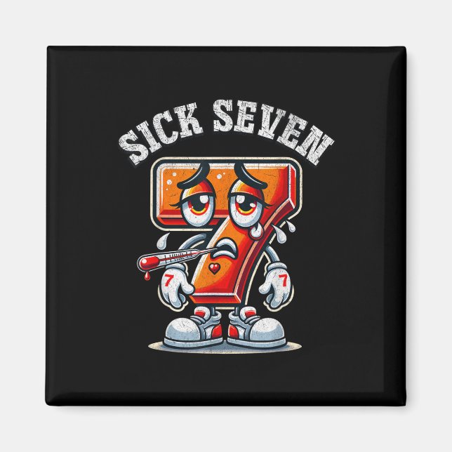 Imã Sick Seven Meme Tee Six Seven Fun Wordplay _1  (Frente)