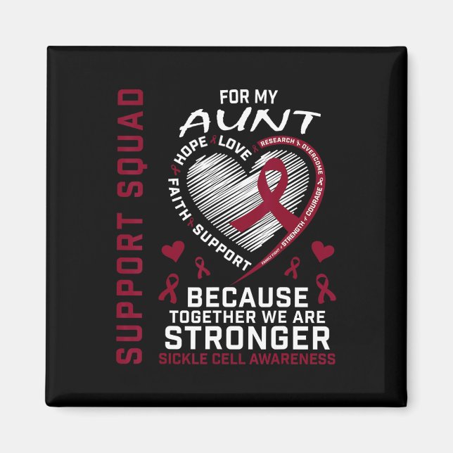 Imã Sickle Cell Awarness Shirt Tunt Support Squad Gro (Frente)