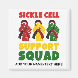 Imã SICKLE CELL SUPPORT SQUAD Nome Personalizado