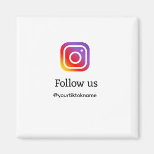 Imã siga-nos Instagram username social media add QR