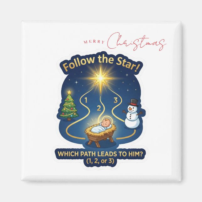 Imã Siga o Jogo de Labirinto da Estrela Natal Magne (Frente)