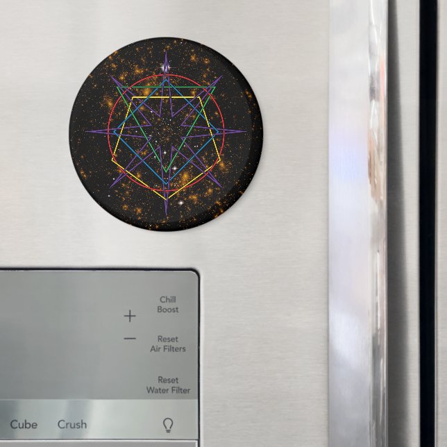 Imã Sigilo de Geometria Sagrada (In Situ (Fridge))