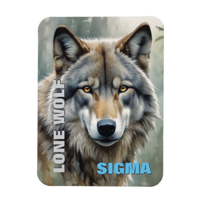 Ímã Sigma Male Lone Wolf (Vertical)