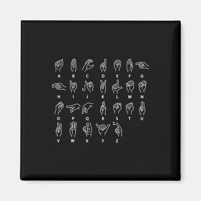 Imã Sign Language Alphabet Deaf Mute Asl Deaf Awarenes (Frente)