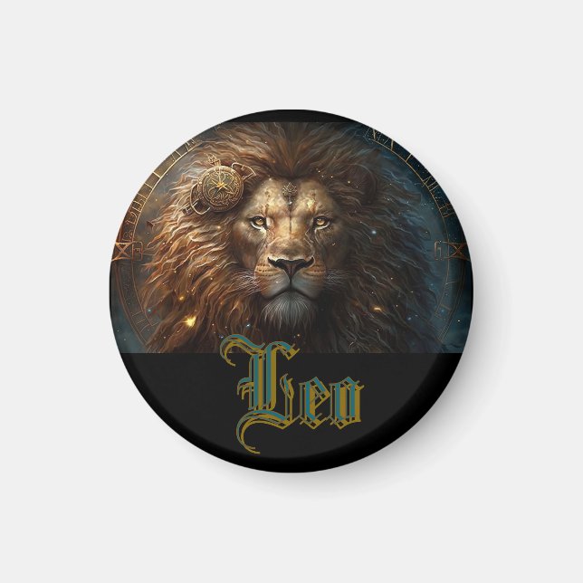 Imã Signo Zodiacal de Leão (Frente)