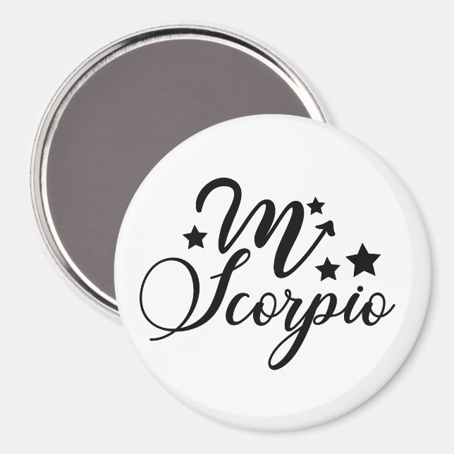 Imã Signo Zodiacal Para Escorpião (Front/Back)