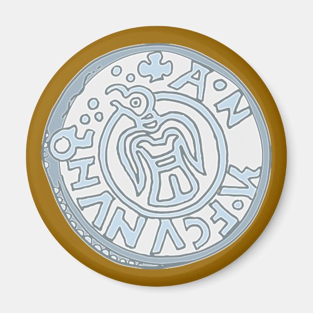 Imã Silbermünze vikingo silver coin vikings (Frente)