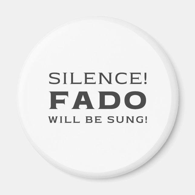 Imã Silêncio! Fado será cantado! (Frente)