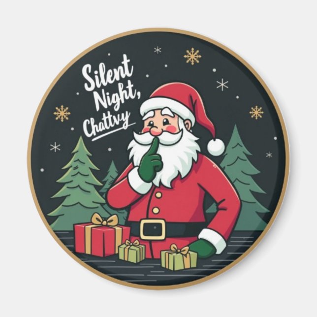 Imã Silent Night, Chatty Santa (Frente)