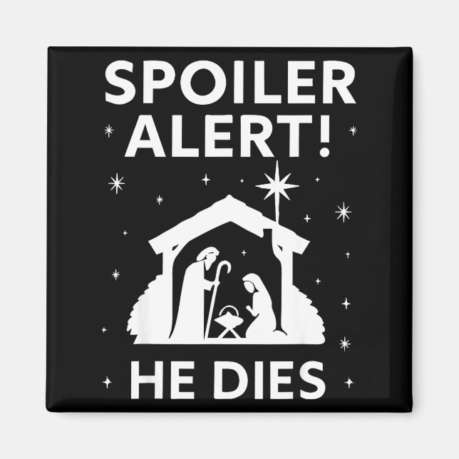 Imã Siler Christmas Nativity Scene Funny Christian Slo (Frente)