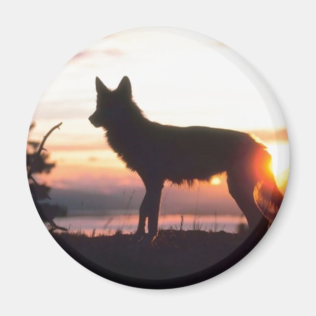 Imã Silhouette Animal de inverno (Frente)