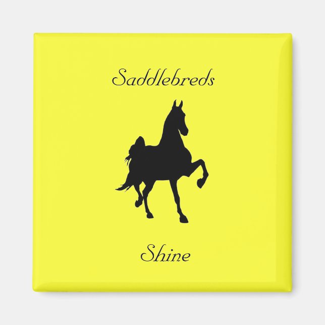 Imã Silhouette de Cavalo de Saddlecriado (Frente)