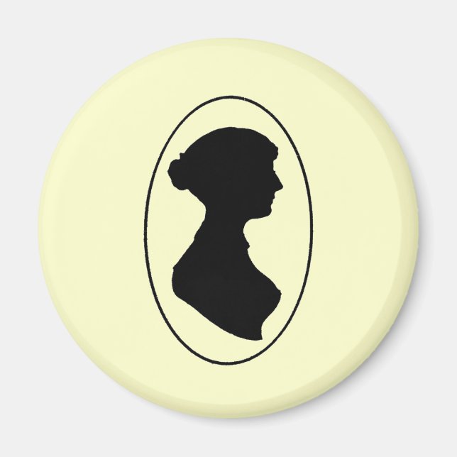 Imã Silhouette de Jane Austen (Frente)