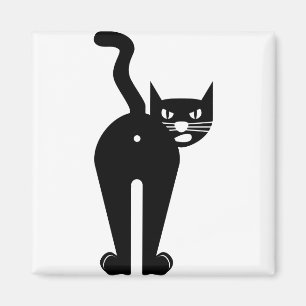 Imã Silhouette de Mamíferos de Gato Animal