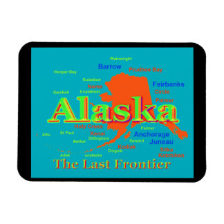 Ímã Silhouette do Mapa do Orgulho do Alaska