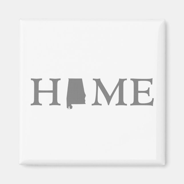 Imã Silhouette Home Word do Alabama (Frente)